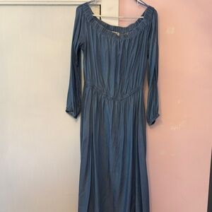 MICHAEL Michael Kors Long Sleeve Blue Dress